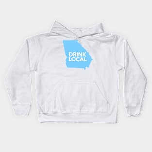 Georgia Drink Local GA Blue Kids Hoodie